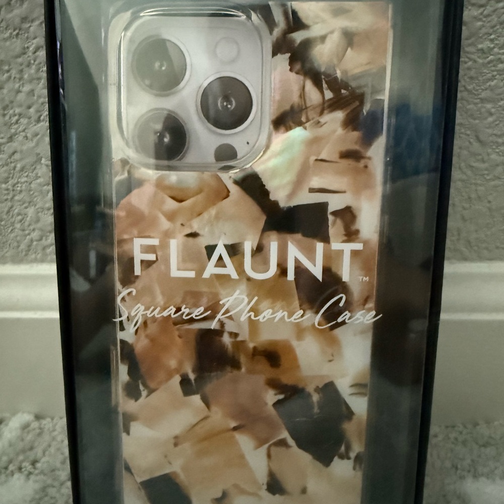 Flaunt SQUARE® Brown Abalone Shell iPhone Case